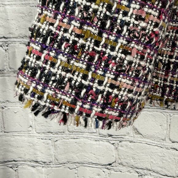 NWT Ann Taylor Fringe Tweed Jacket Multicolor Business Casual - Picture 10 of 12